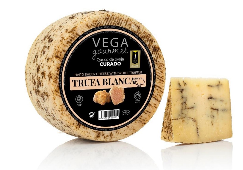 Cuña de queso oveja curado trufa blanca 200g Cuña de queso oveja curado trufa blanca 200g