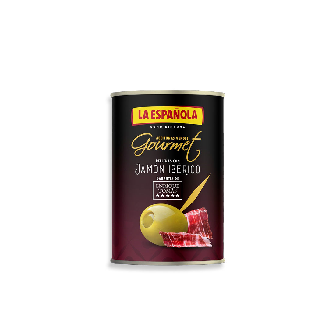Green olives filled with iberic jamón Green olives filled with iberic jamón