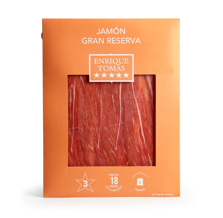 Sobre cartón seleccionado de jamón gran reserva 150g